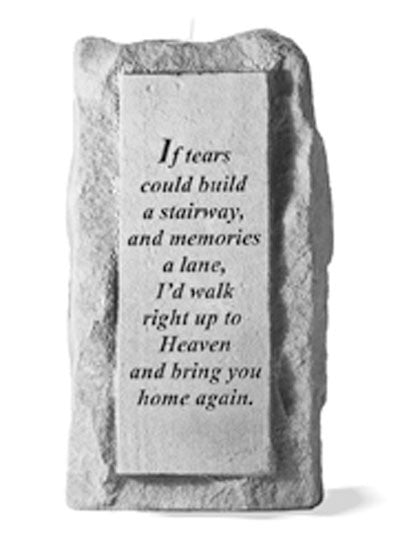 If Tears Could Build...Single-Tall Votive Hol Memorial Garden Stone - XoticBrands Home Decor