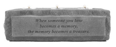 When Someone You... 3 Light Votive Holder Memorial Garden Stone - XoticBrands Home Decor
