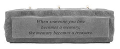 When Someone You... 3 Light Votive Holder Memorial Garden Stone - XoticBrands Home Decor