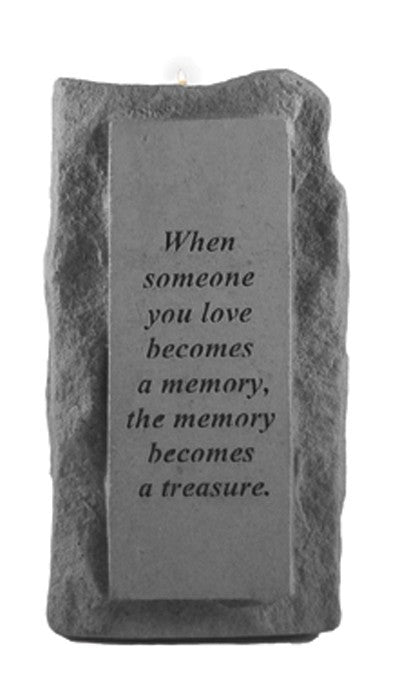 When Someone You...Single-Tall Votive Holder Memorial Garden Stone - XoticBrands Home Decor