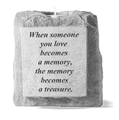 When Someone You...Single-Short Votive Holder Memorial Garden Stone - XoticBrands Home Decor