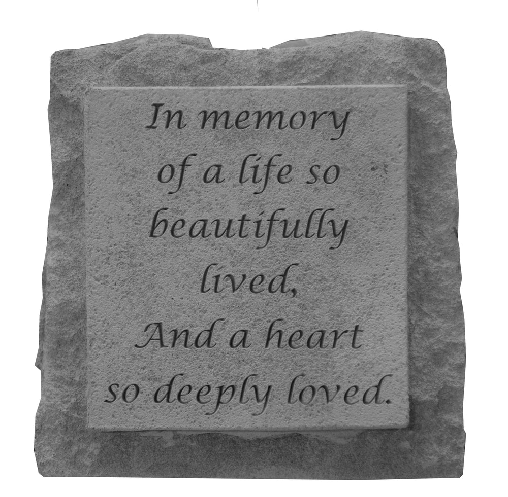  In memory of… (single short) Memorial Garden Stone Décor, Memorial & Inspirational, Kayberry, XoticBrands Home Decor