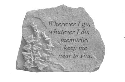 Wherever I Go...W/Ivy Memorial Garden Stone - XoticBrands Home Decor