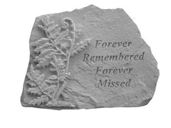 Forever Remembered...W/Fern Memorial Garden Stone - XoticBrands Home Decor