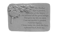 My Mother Kept...W/Birds Nest Memorial Garden Stone - XoticBrands Home Decor