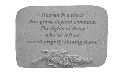 Heaven Is A Place...W/Rosemary Memorial Garden Stone - XoticBrands Home Decor
