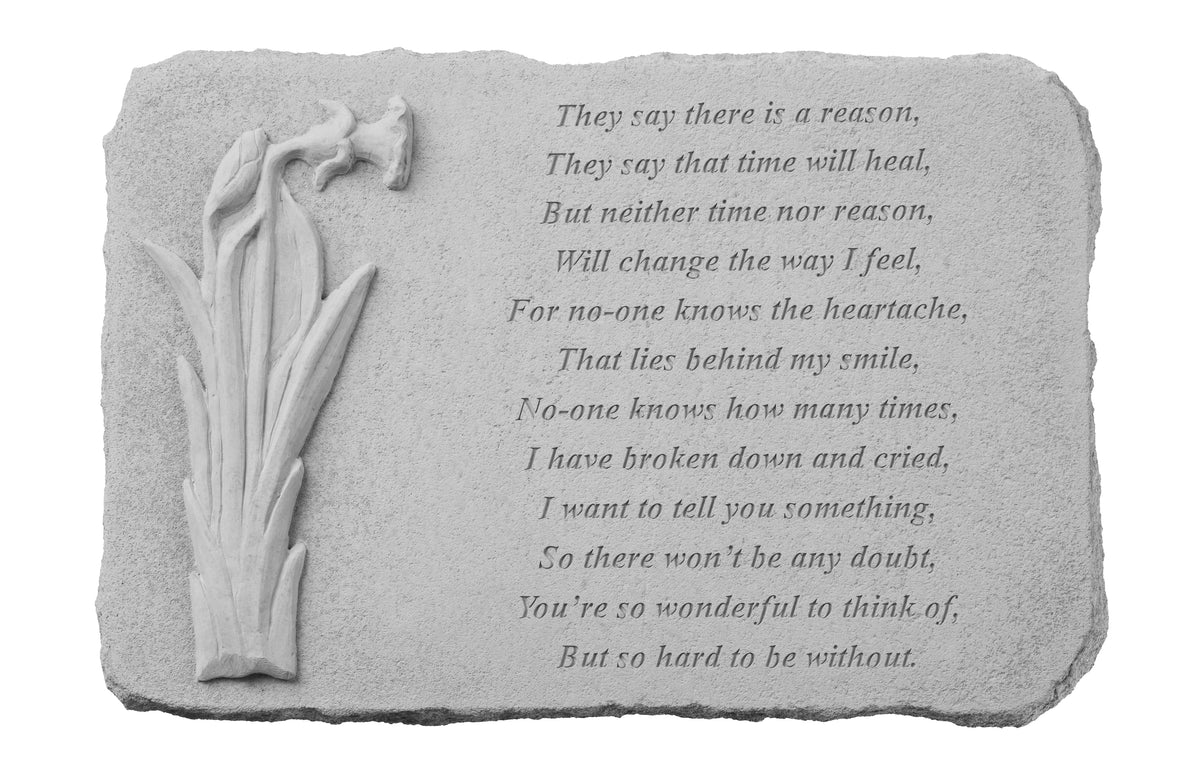  They say there is a reason…w/ daffodil Memorial Garden Stone Décor, Memorial & Inspirational, Kayberry, XoticBrands Home Decor