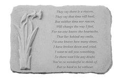  They say there is a reason…w/ daffodil Memorial Garden Stone Décor, Memorial & Inspirational, Kayberry, XoticBrands Home Decor