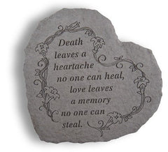 Heart-Death Leaves A Heartache... Memorial Garden Stone - XoticBrands Home Decor