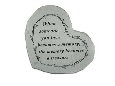 Sm Heart When Someone You Love... Memorial Garden Stone - XoticBrands Home Decor