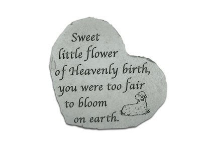 Sm Heart Sweet Little Flower... Memorial Garden Stone - XoticBrands Home Decor