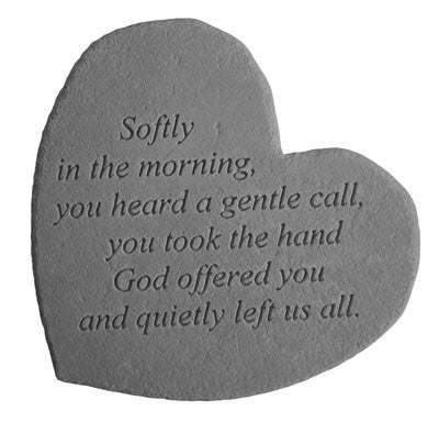 Softly In The Morning... Inspirational Garden Stone - XoticBrands Home Decor
