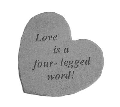 Love Is A Four-Legged Word! Inspirational Garden Stone - XoticBrands Home Decor