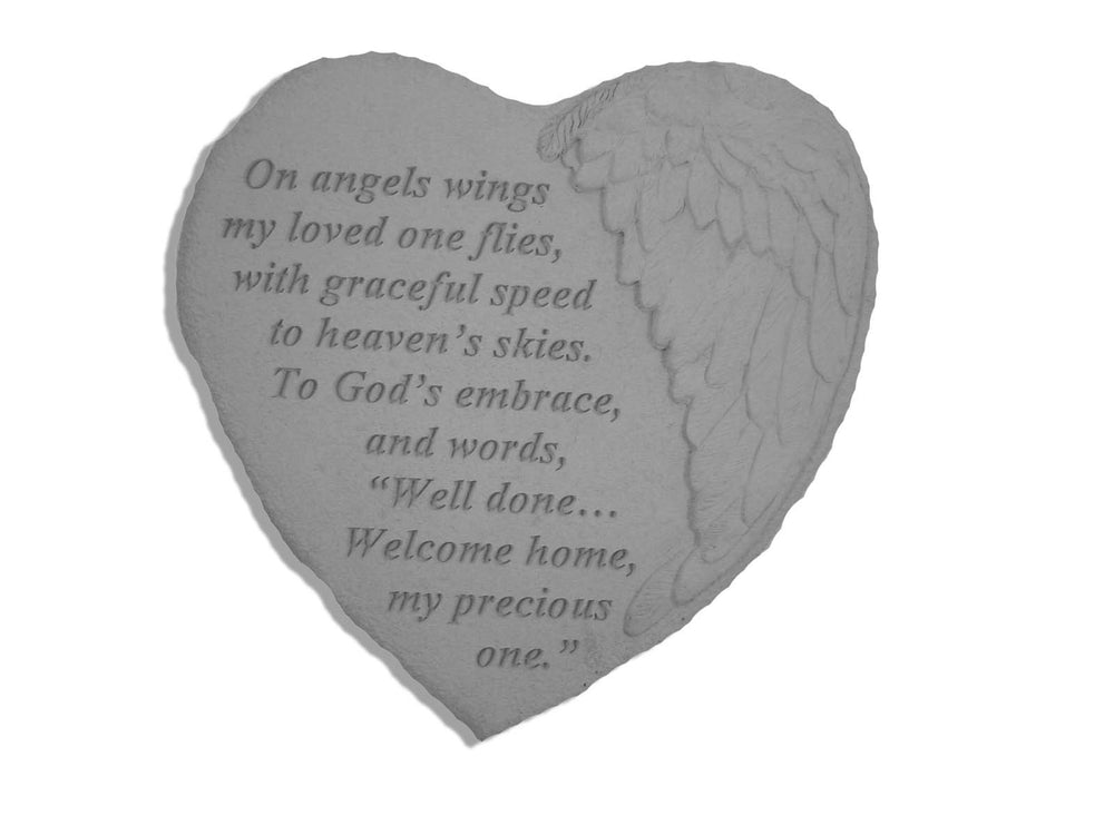 On Angels Wings... Memorial Garden Stone - XoticBrands Home Decor