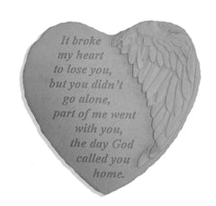 It Broke My Heart... Memorial Garden Stone-FBM - XoticBrands Home Decor