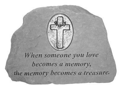 When Someone You Love...W/Cross Memorial Garden Cross - XoticBrands Home Decor