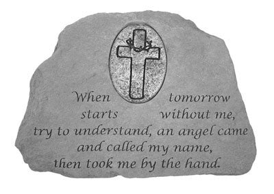 When Tomorrow Starts...W/Cross Memorial Garden Cross - XoticBrands Home Decor