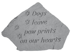 Dogs Leave Paw...(With Paw Prints) Memorial Pet Stone - XoticBrands Home Decor