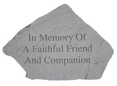 In Memory Of A Faithful Friend... Memorial Pet Stone - XoticBrands Home Decor
