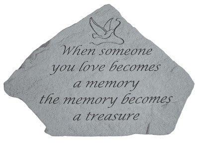 When Someone You Love...(W/Dove & Ribbon) Memorial Garden Stone - XoticBrands Home Decor