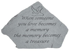 When Someone You Love...(W/Dove & Ribbon) Memorial Garden Stone - XoticBrands Home Decor