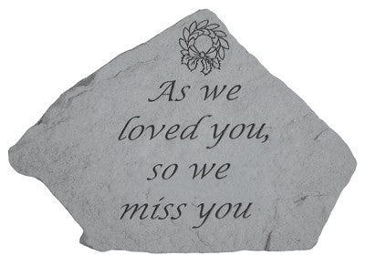 As We Loved You...(W/Wreath) Memorial Garden Stone - XoticBrands Home Decor