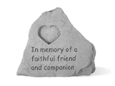 In Memory Of A Faithful W/ Heart... Memorial Pet Stone - XoticBrands Home Decor