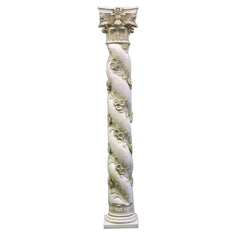 84" H Twisted Rose Pedestal - Architectural   Large Pedestals - XoticBrands Home Decor