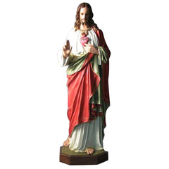 Sacred Heart Realistic 52" H Religious Sculpture - XoticBrands Home Decor