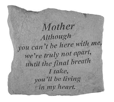 Mother Although You Can'T Be Here... Inspirational Garden Stone - XoticBrands Home Decor