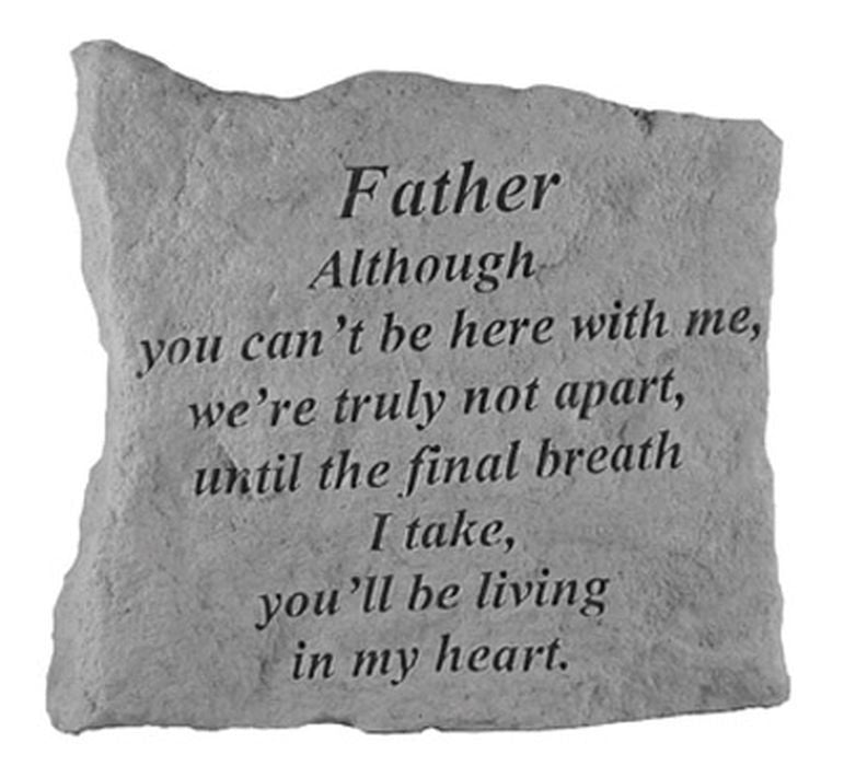 Father Although You Can'T Be Here... Memorial Garden Stone - XoticBrands Home Decor