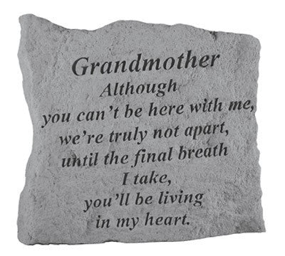 Grandmother Although You Can'T Be Here... Inspirational Garden Stone - XoticBrands Home Decor