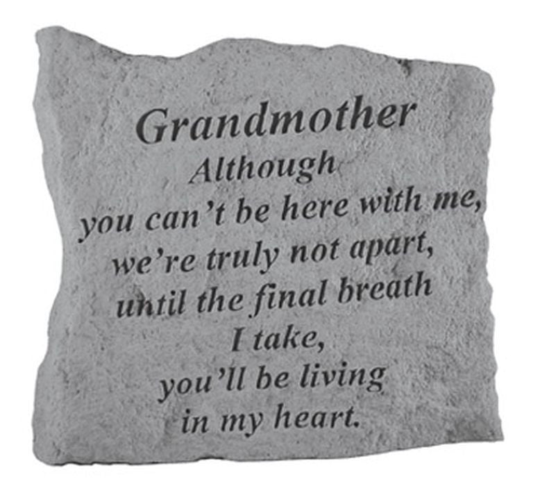 Grandmother Although You Can'T Be Here... Memorial Garden Stone - XoticBrands Home Decor