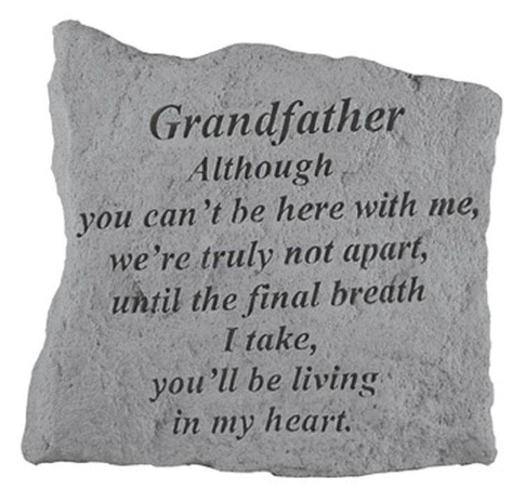 Grandfather Although You Can'T Be Here... Memorial Garden Stone - XoticBrands Home Decor