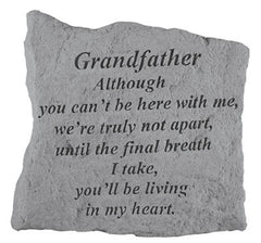 Grandfather Although You Can'T Be Here... Inspirational Garden Stone - XoticBrands Home Decor