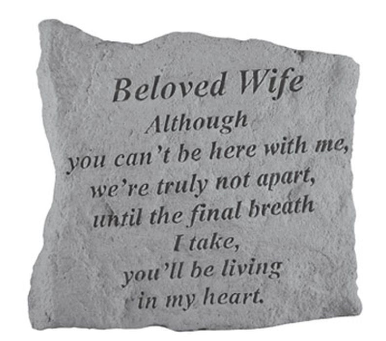 Beloved Wife Although You Can'T Be Here... Memorial Garden Stone - XoticBrands Home Decor