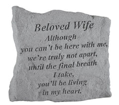 Beloved Wife Although You Can'T Be Here... Memorial Garden Stone - XoticBrands Home Decor