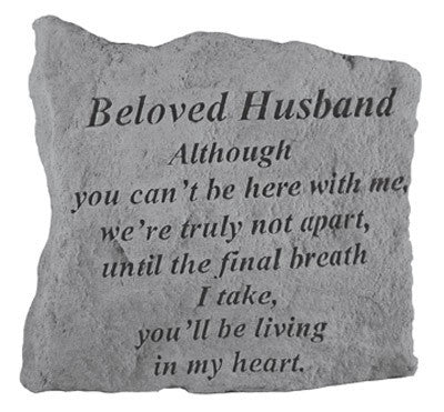 Beloved Husband Although You Can'T Be Here.. Inspirational Garden Stone - XoticBrands Home Decor
