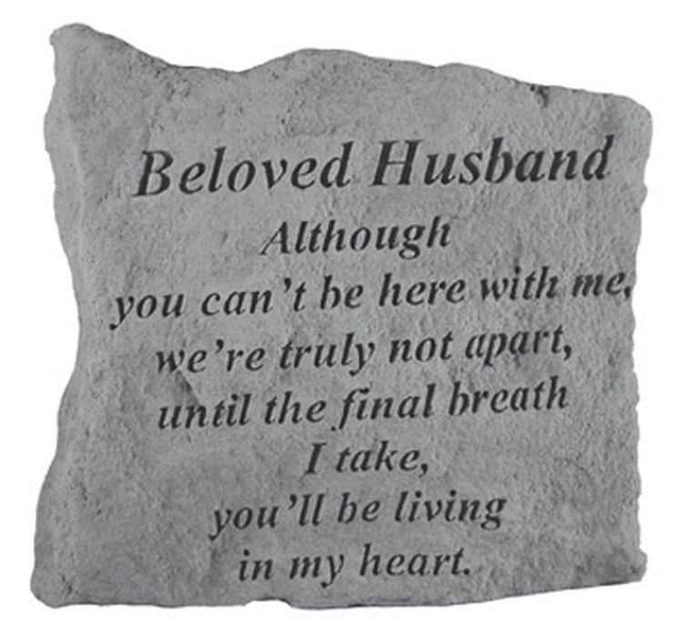 Beloved Husband Although You Can'T Be Here.. Memorial Garden Stone - XoticBrands Home Decor