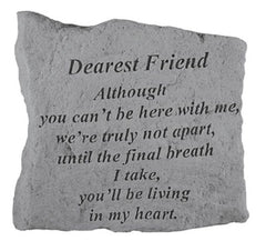 Dearest Friend Although You Can'T Be Here... Memorial Garden Stone - XoticBrands Home Decor