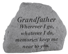 Grandfather Where Ever I Go... Memorial Garden Stone - XoticBrands Home Decor