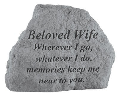 Beloved Wife Where Ever I Go... Inspirational Garden Stone - XoticBrands Home Decor