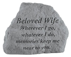 Beloved Wife Where Ever I Go... Inspirational Garden Stone - XoticBrands Home Decor