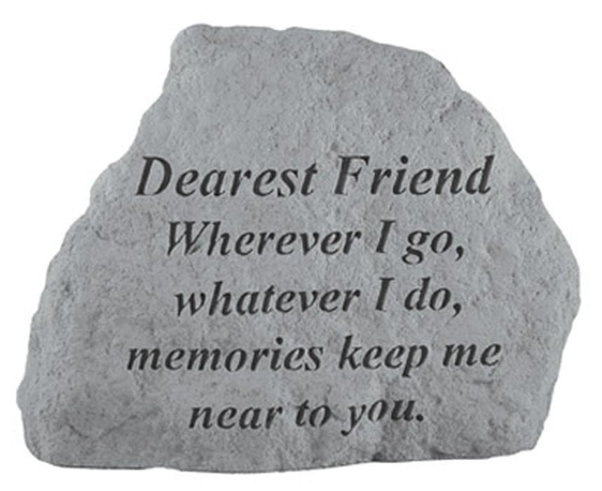 Dearest Friend Where Ever I Go... Memorial Garden Stone - XoticBrands Home Decor