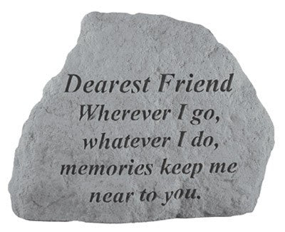 Dearest Friend Where Ever I Go... Inspirational Garden Stone - XoticBrands Home Decor