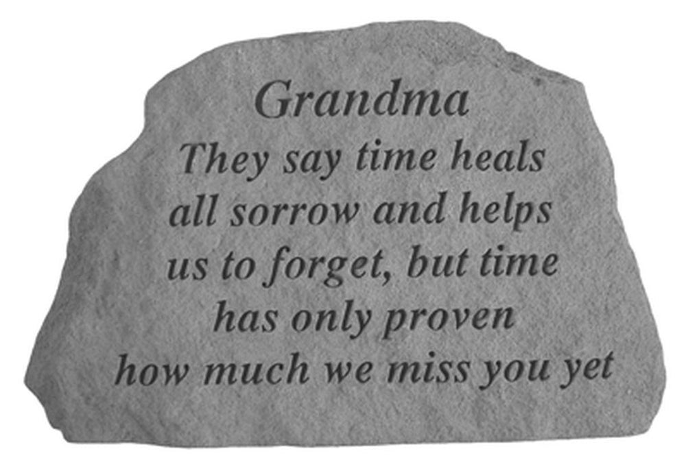Grandma They Say Time Heals Memorial Garden Stone - XoticBrands Home Decor
