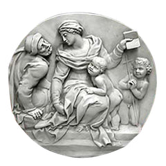Unknown Frieze Round Religious Sculpture - XoticBrands Home Decor