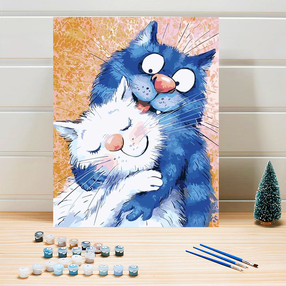 Cat Colorful Paint by Numbers for Adults Kids DIY Canvas Painting Kits - Wall Art Decor - XoticBrands Home Decor