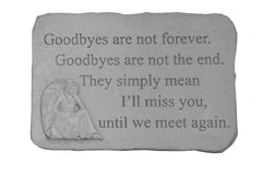 Goodbyes are not… Memorial Garden Stone Décor, Memorial & Inspirational, Kayberry, XoticBrands Home Decor