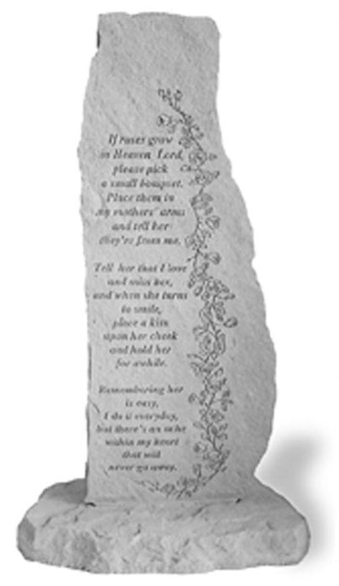 If Roses Grow In Heaven Lord...Totem Memorial Garden Stone - XoticBrands Home Decor